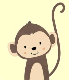 Cute Monkey Vector Illustration