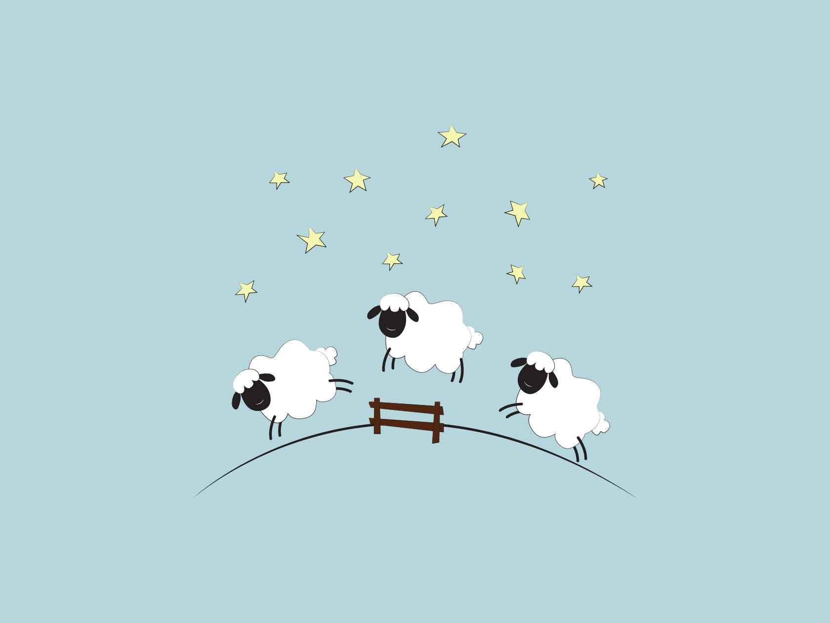 counting sheep illustration