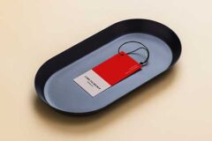 Free Label Tag On a Tray Mockup