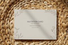 Free Invitation Card Mockup